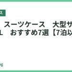 【長旅】スーツケース　大型サイズ　80L～99L　おすすめ7選【7泊以上】
